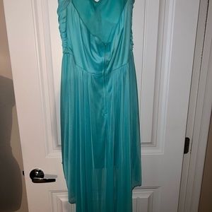 Teal Hi Low B Barlin Dress